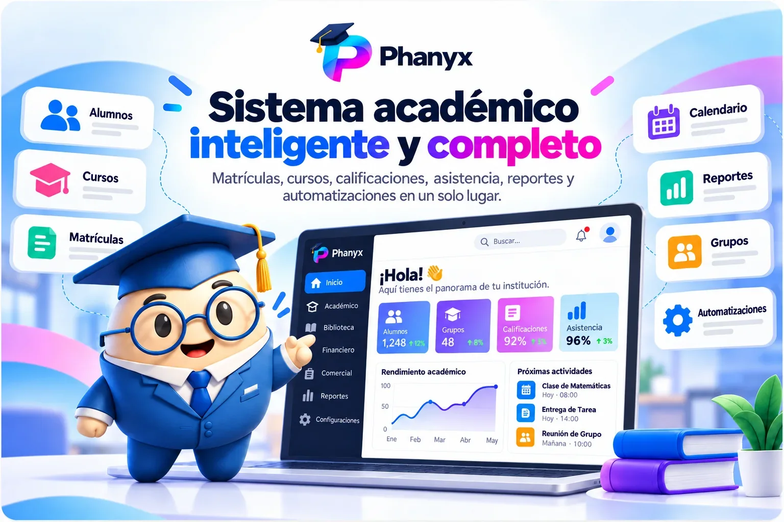 Sistema académico inteligente y completo de PHANYX