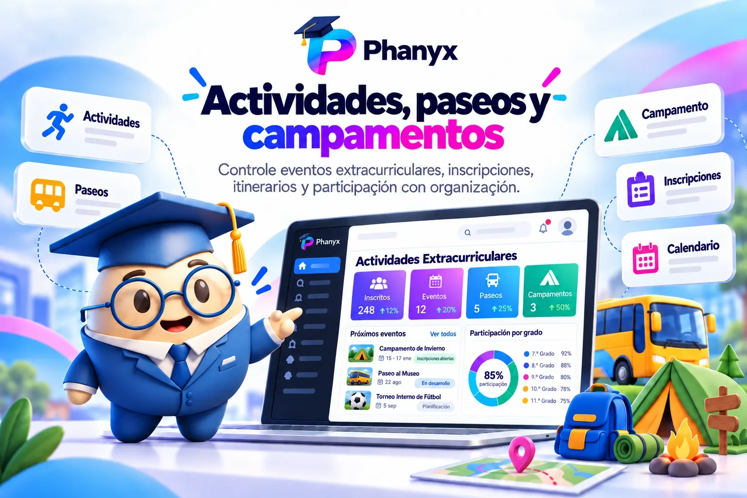 Gestión de actividades extracurriculares en PHANYX