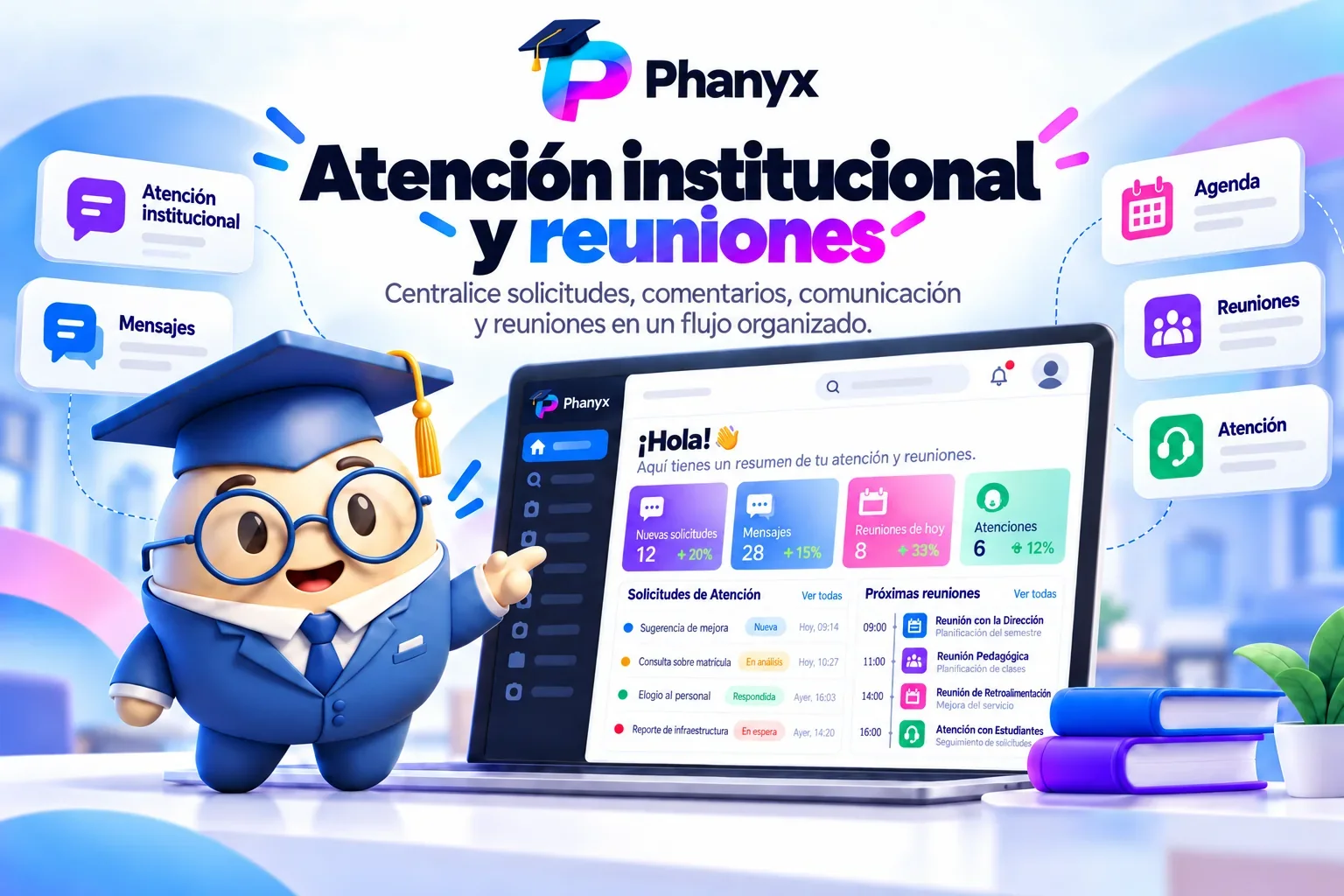 Atención y reuniones en PHANYX