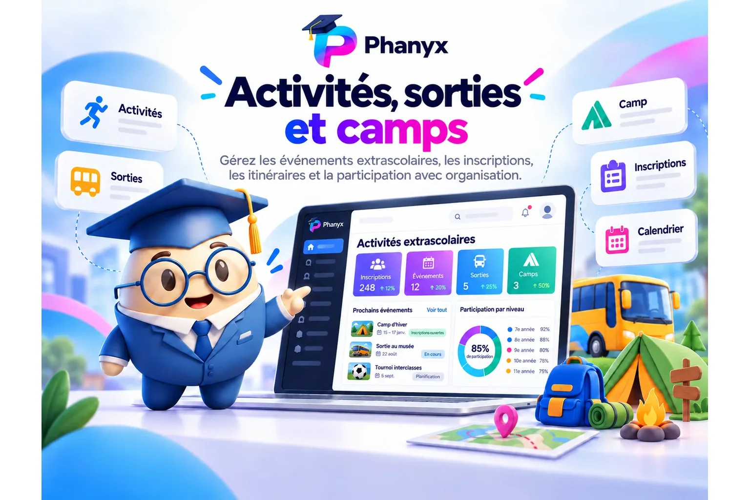 Gestion des activités extrascolaires dans PHANYX
