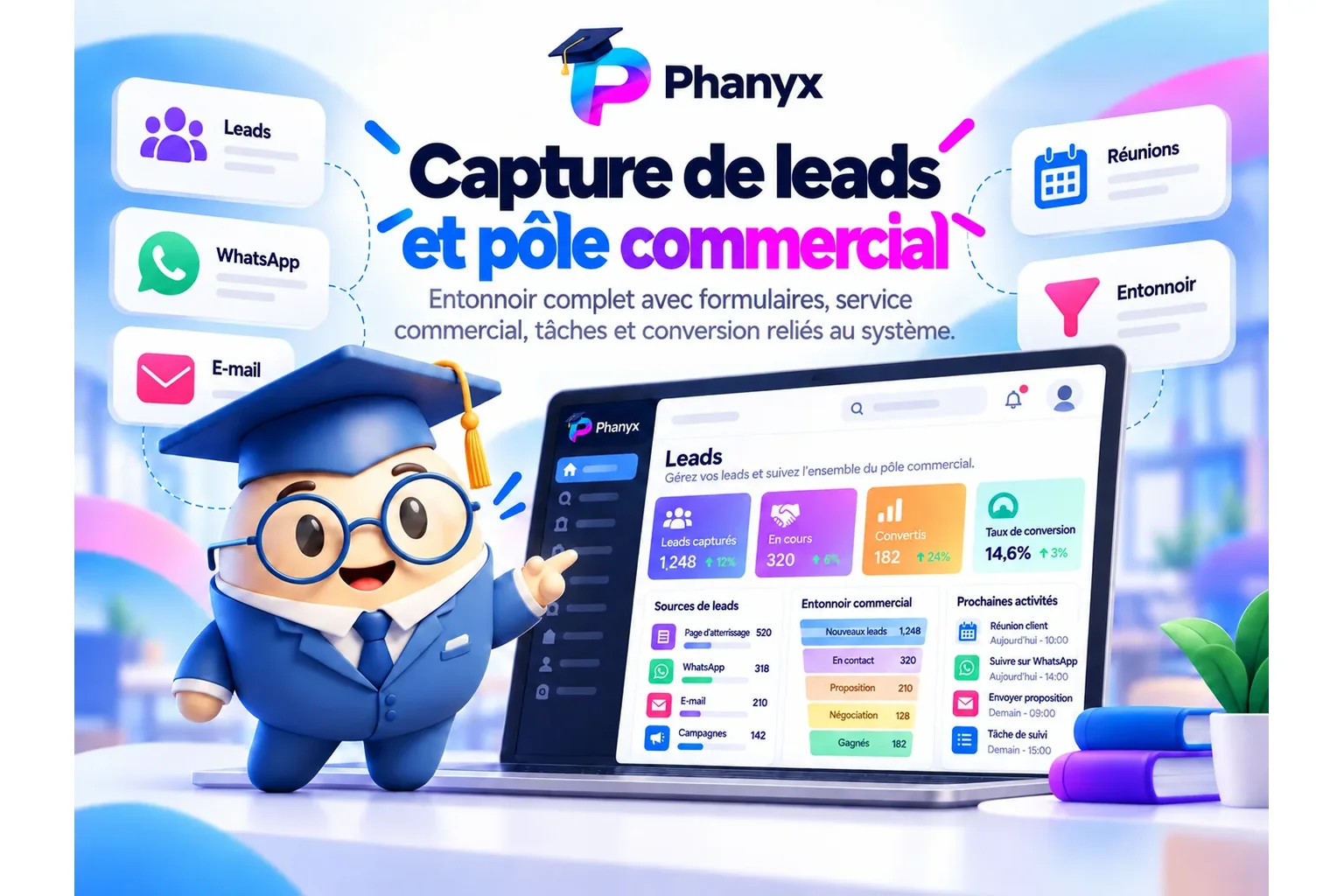 Acquisition de prospects et suivi commercial dans PHANYX