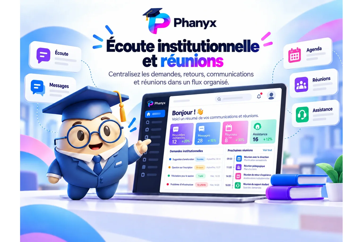 Demandes et réunions dans PHANYX