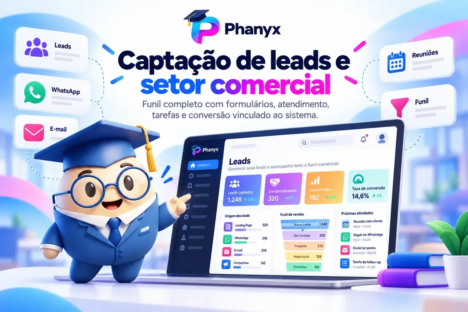 Captação de leads e setor comercial integrado no PHANYX