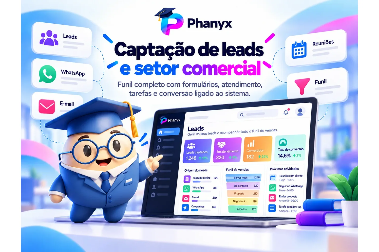 Captação de leads e setor comercial integrado no PHANYX